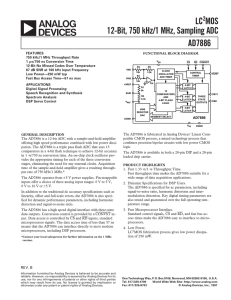 AD7886 LC2MOS 12-Bit, 750 kHz/1 MHz, Sampling ADC