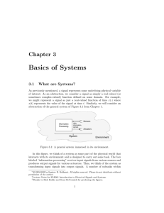 Chapter 3: Basics of Systems