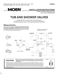 tub and shower valves