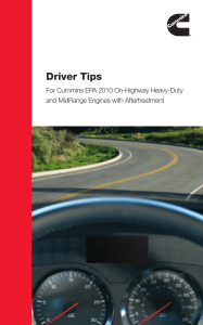 Driver Tips - Cummins Engines