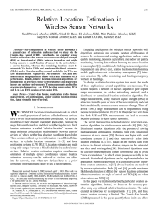 Relative location estimation in wireless sensor networks