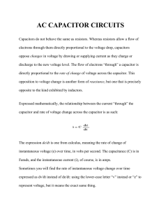 AC CAPACITOR CIRCUITS