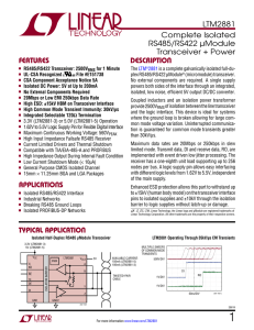 LTM2881- Complete Isolated RS485/RS422 μModule Transceiver +