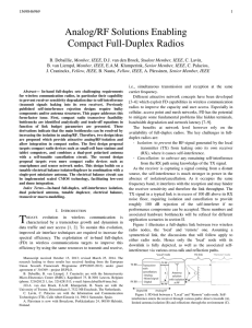 Analog/RF Solutions Enabling Compact Full