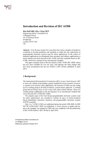 Introduction and Revision of IEC 61508