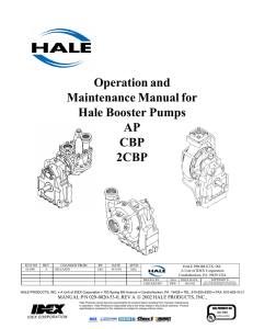 AP,CBP, 2CBP Pump Operation and Maintenance