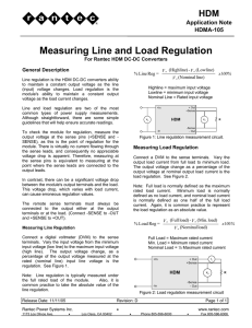 HDMA 105 - Measuring Line and Load Regulation