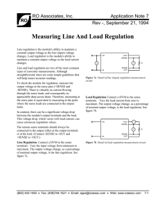 Measuring Line and Load Regulation