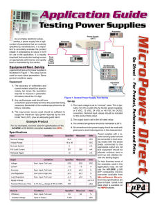 Testing Power Supplies
