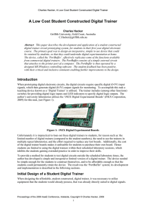 A Low Cost Student Constructed Digital Trainer