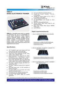 BASIC ELECTRONICS TRAINER KMS-01