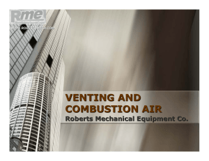 venting and combustion air