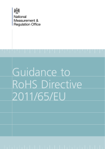 Guidance to RoHS Directive 2011/65/EU