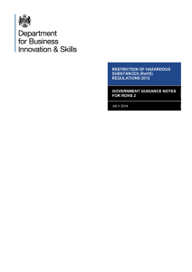 RoHS Regulations 2012, Government Guidance Notes