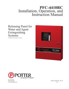 PFC-4410RC Installation, Operation, and Instruction Manual