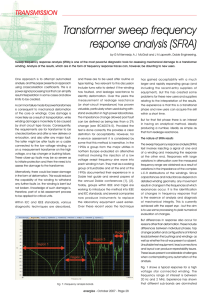 Transformer sweep frequency response analysis (SFRA)