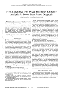 Field Experience with Sweep Frequency Response Analysis for