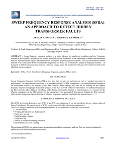 sweep frequency response analysis (sfra) an approach