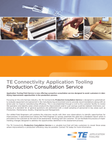 PDF TE Application Tooling Production Consultation Service