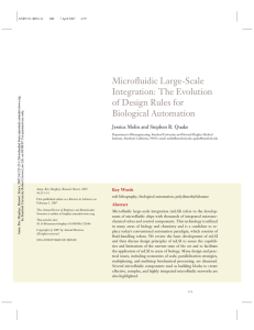 Microfluidic Large-Scale Integration: The