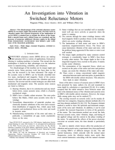 An investigation into vibration in switched reluctance