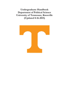 Undergraduate Handbook - Department of Political Science