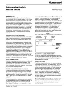 Understanding Absolute Pressure Sensors Technical Note