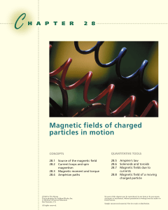 Magnetic fields of charged particles in motion