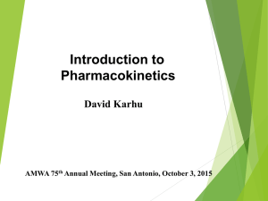 Introduction to Pharmacokinetics