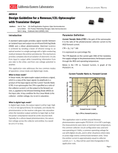Design Guideline for a Renesas/CEL Optocoupler