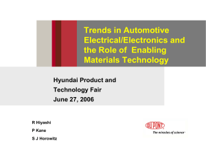 Trends in Automotive Electrical/Electronics and the Role of Enabling
