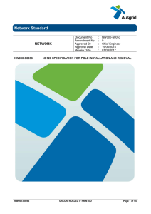 NS128 Specification for Pole Installation and Removal