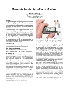 Reasons to Question Seven Segment Displays