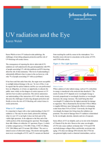 UV radiation and the Eye - Johnson and Johnson Vision Care