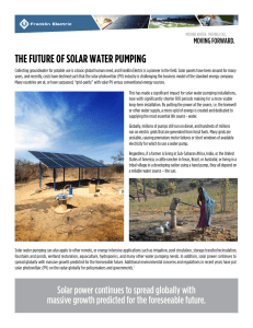 the future of solar water pumping