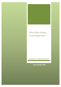 Solar Water Pumps - Egypt Network for Integrated Development (ENID