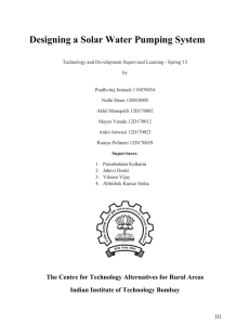 Designing a Solar Water Pumping System