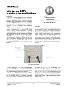 TND6093 - Low VCE(sat) BJT`s in Automotive