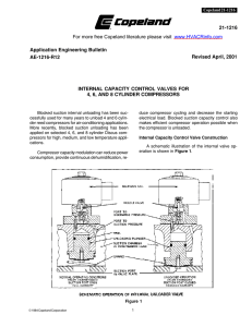 INTERNAL CAPACITY CONTROL VALVES FOR 4, 6, AND 8