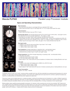 Blenda PLP502 Parallel Loop Processor module