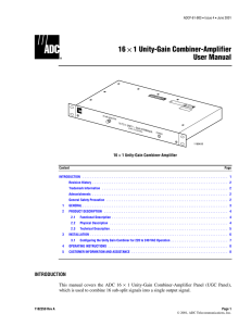 16 × 1 Unity-Gain Combiner-Amplifier User Manual