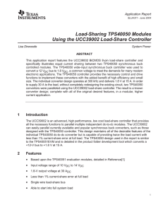 Load-Sharing TPS40050 Modules Using the