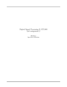 Digital Signal Processing II, ET1303 Lab assignment 2