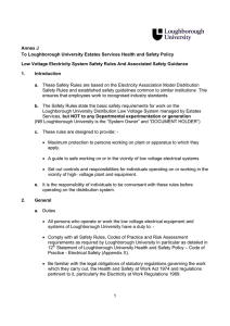(Low Voltage). - Loughborough University