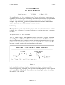 The Tuned Circuit LC Phase Modulator