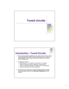 Tuned circuits - electronics