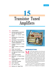 Transistor Tuned Amplifiers