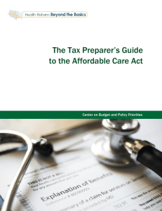 The Tax Preparer`s Guide to the Affordable Care Act