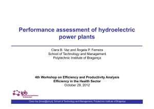 Performance assessment of hydroelectric power plants