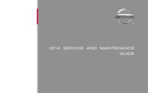 2014 Nissan | Service and Maintenance Guide